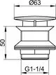 Technisches Zeichnungsdiagramm eines Schaftventils mit Abmessungen und Anschlussdetails, hergestellt von Keuco, gezeigt in Seitenansicht.